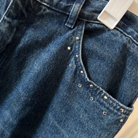 Women's Plus Vintage Fancy Ass Straight Leg Jeans Size 20 Bling Y2K Embellished - Picture 6 of 10